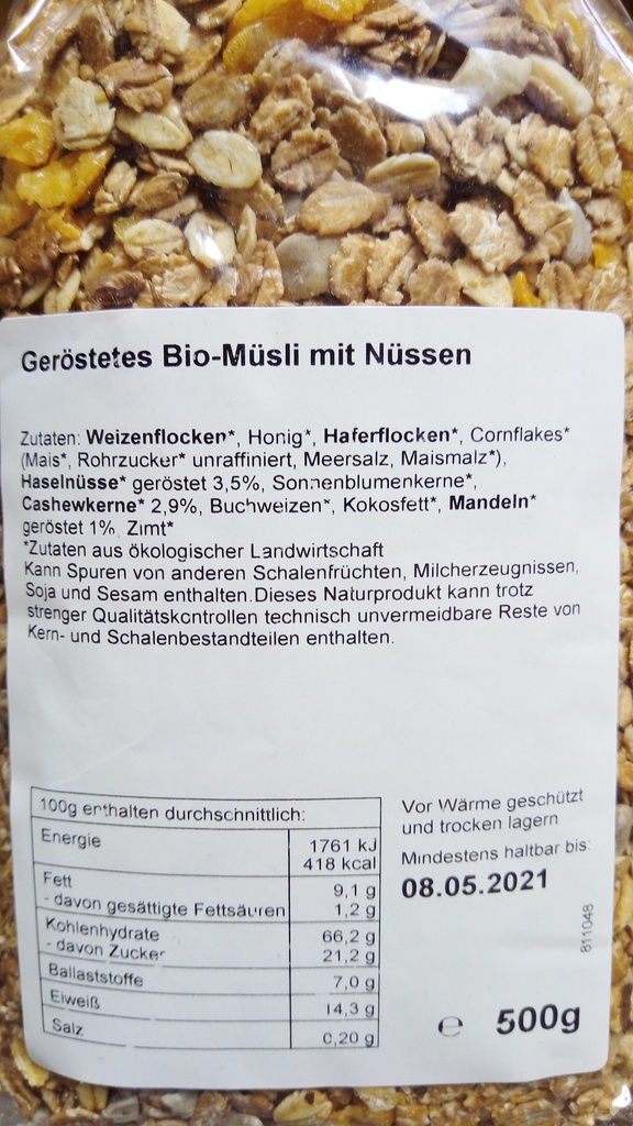 Müsli NussKnusper Bio RIADAREI